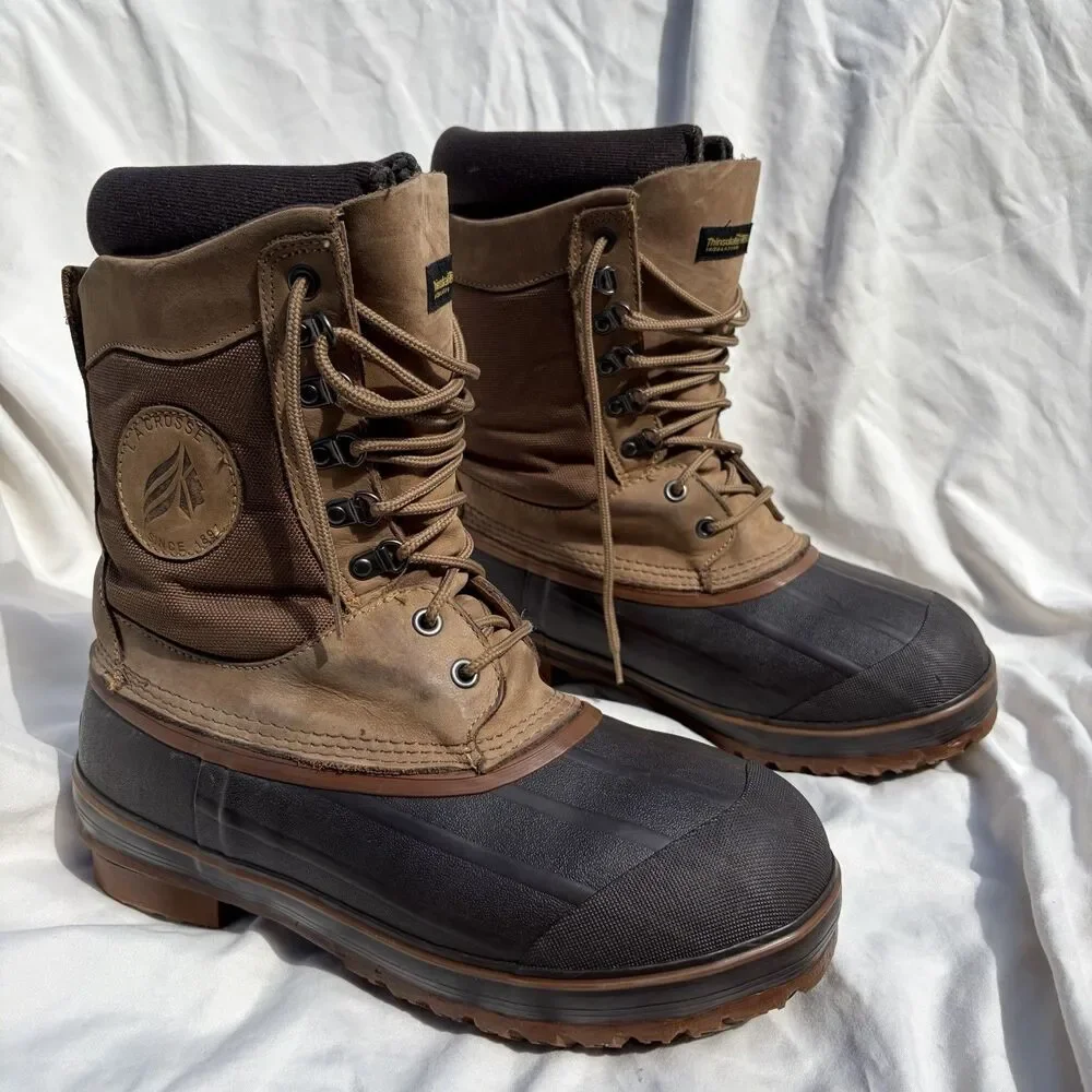 Lacrosse Ice King Leather Winter Snow Ice Fishing Hunting Boots - Men's 11